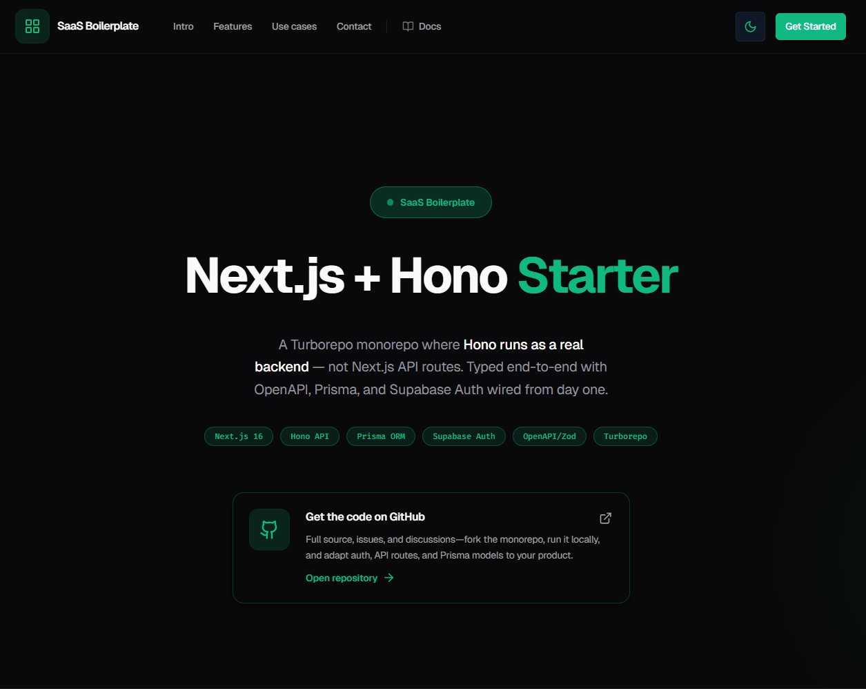 SaaS Boilerplate preview